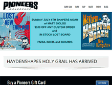 Tablet Screenshot of pioneersboardshop.com